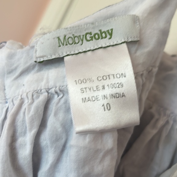 MobyGoby Blue floral zipper dress size 10 - Picture 4 of 4